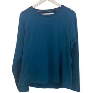 SPYDER Active teal Xl long sleeve crew neck